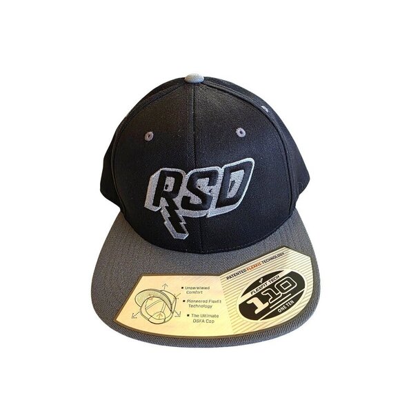 Rsd Flexfit 110 One Ten OSFM Black Bolt Hat Acrylic/Wool Blend Adjustable - Picture 1 of 13